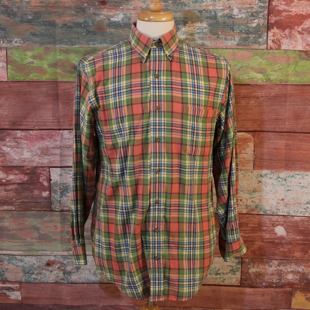 Viyella Multi-Color Plaid Casual Shirt Sz Med